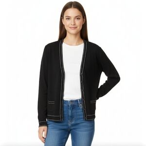 Bcbg  black buttondown cardigan sweater size L